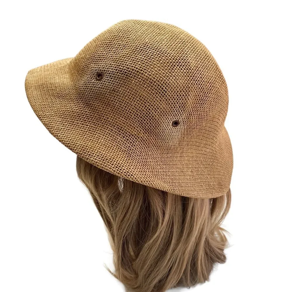 Vintage Brookstone Woven Safari Hat